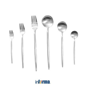 Informa - Appetite Set 6 Pcs Dell Alat Makan - Silver