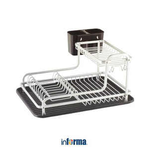 INFORMA - RAK PIRING - SANTINO DISH RACK 2 TIER BLACK