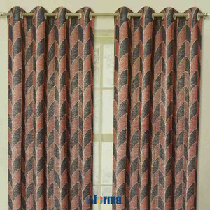 INFORMA - GORDEN - CURTAIN SET CNL JACQ A7-CC RED 140X250CM