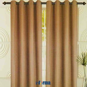 INFORMA - GORDEN - CURTAIN SET B/O COATING BEIGE 135X250CM