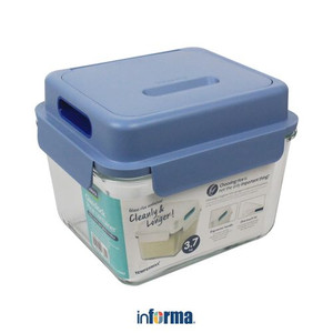 Informa - Glasslock 3.7 Ltr Tempat Beras - Biru