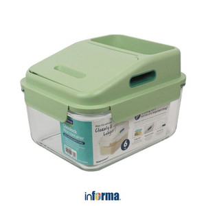 Informa - Glasslock 6 Ltr Tempat Beras - Hijau