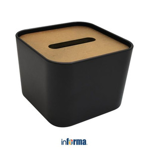 INFORMA - TEMPAT TISU - TISSUE BOX ZEN SMALL 13X13X9.5CM BLACK