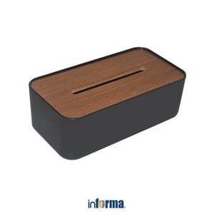 INFORMA - TEMPAT TISU - TISSUE BOX ZEN 13X25X8.5CM BLACK