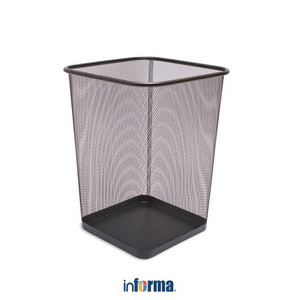 INFORMA - TEMPAT SAMPAH-SQUARE TRASH CAN LARGE BLACK 26.8X26.8X3