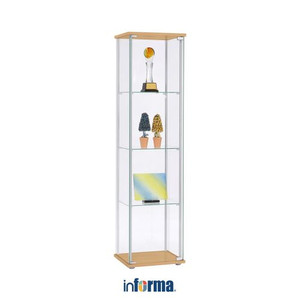 INFORMA-LEMARI PAJANGAN-NEWVY CURIO 4 TIER NATURAL BEECH