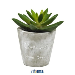 INFORMA - BUNGA ARTIFISIAL - ARTIFICIAL SUCCULENT IN POT Y3 9.5X9.5CM