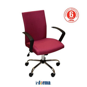 INFORMA CORAL KURSI KANTOR SANDARAN RENDAH - PINK FUCHSIA