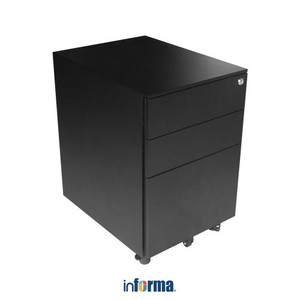 Informa Filing Cabinet Metal Pedestal - Hitam