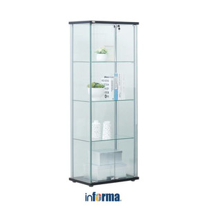 INFORMA Lemari Pajangan - NEWVY CURIO 4 TIER 2 DOORS W/LOCK BLACK