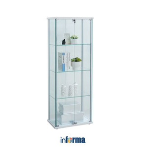 INFORMA Lemari Pajangan - NEWVY CURIO 4 TIER 2 DOORS W/LOCK WHITE