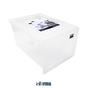 INFORMA - KOTAK PENYIMPANAN SEPATU-LINE LID SHOE BOX TRANSPARENT