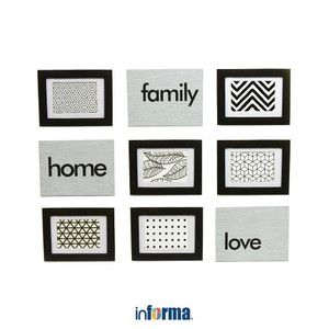 INFORMA - BINGKAI FOTO - PHOTO FRAME SET OF 9 LX31A BLACK WHITE