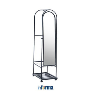 CERMIN BADAN - STANDING MIRROR 02 159.5X38.5X60.5CM BLK