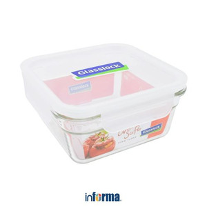 Informa - Glasslock 900 Ml Fancy Wadah Makanan - Putih