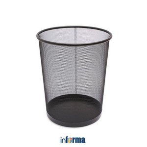 TEMPAT SAMPAH-TRASH CAN LARGE BLACK DIA 29.5X35CM