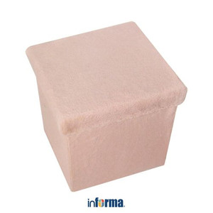 INFORMA BANGKU OTTOMAN LIPAT FUR - PINK