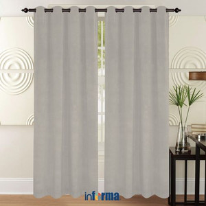 GORDEN SET CURTAIN SET VELVET SLV SCONCE 140X250CM