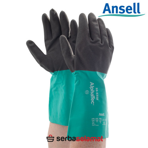 Safety Glove/sarung tangan/ANSELL Safety Rubber Glove Alphatec 58-535