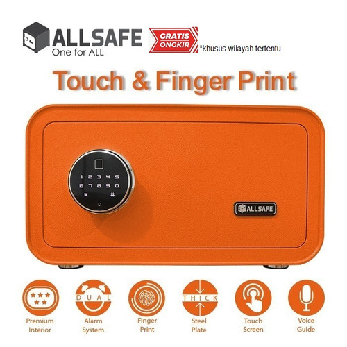 Brankas ALLSAFE AS-ES 23 TOUCH & Fingerprint - Orange