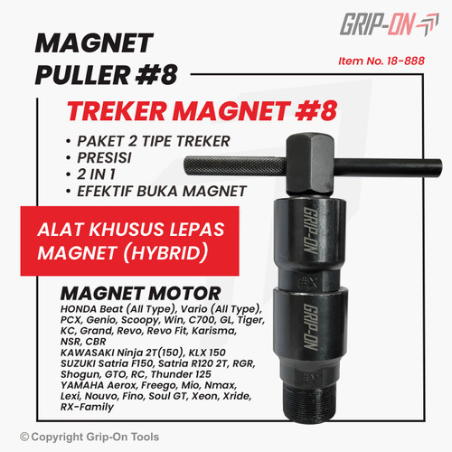 Grip-On Magnet Puller #8 Hybrid Treker Magnet 2 Tipe Multifungsi