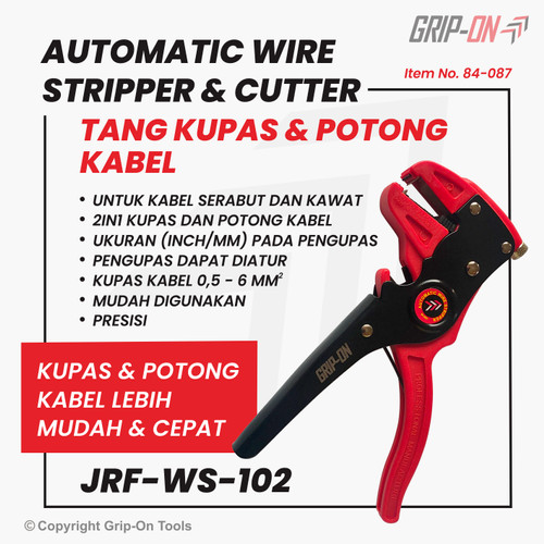 GRIP-ON TANG KUPAS / POTONG KABEL F KAKATUA - AUTOMATIC WIRE STRIPPER