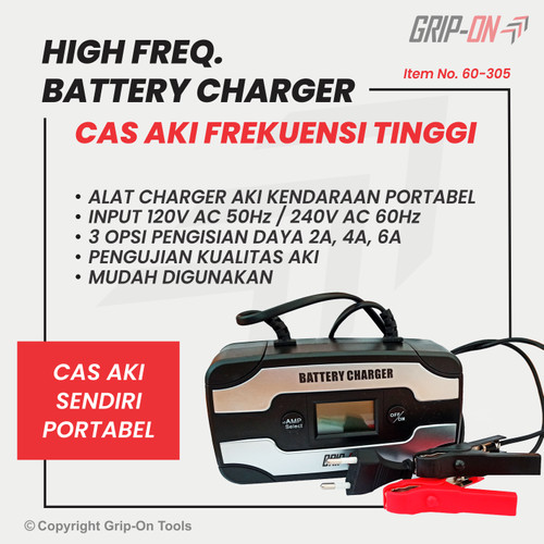 GRIP-ON HIGH FREQUENCY BATTERY CHARGER ACCU / CHARGER CAS AKI PORTABLE