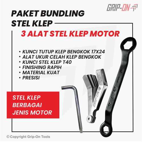 PROMO BUNDLING STEL KLEP / PAKET KUNCI STEL KLEP HEMAT GRIP ON