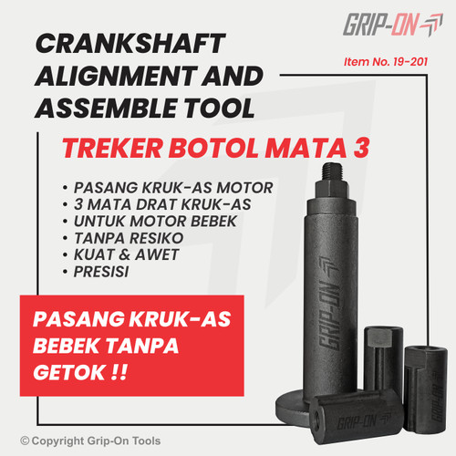 TREKER KRUK AS 3 MATA CRANKSHAFT ALIGNMENT & ASSEMBLE 3PC TREKER BOTOL