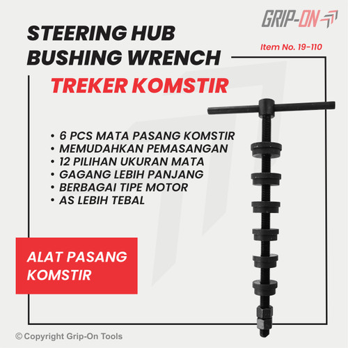 GRIP-ON STEERING HUB BUSHING WRENCH TREKER KOMSTIR 19-110