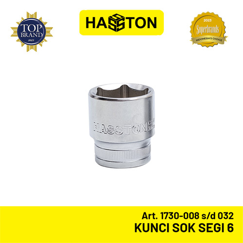 HASSTON Kunci Sok Chrome Segi 6 - Mata Sok 1/2'' (Art 1730)