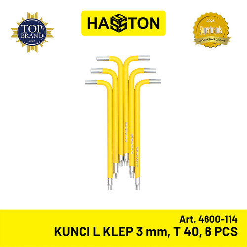 Hasston Kunci Stel Klep Motor T40 / Kunci L Bintang (6pcs) (4600-114)