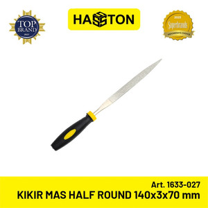 Hasston Kikir Emas Diamond Permata Half Round 140x3x70 mm (1633-027)