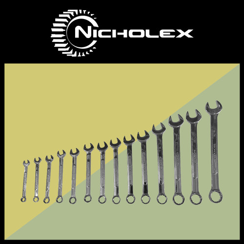 NICHOLEX Kunci Ring Pass 14 pcs / Combination Wrench(8-32mm)(1644-003)