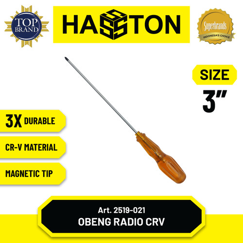 Hasston Obeng Radio CRV Wishki / Obeng Plastik / Screwdriver (2519)