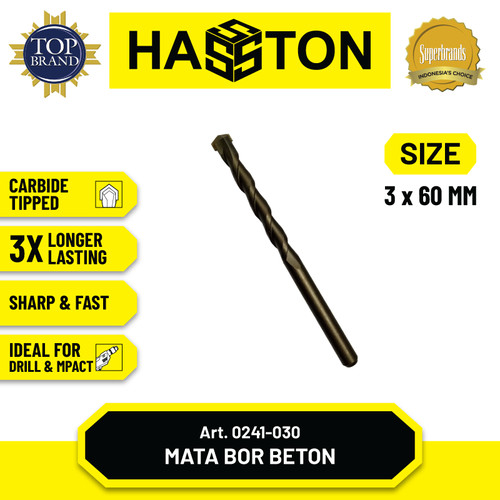 Hasston Mata Bor Beton Pendek 6mm x 100mm / Drill Bit (0241-060)