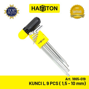 Hasston Kunci L Ball Head Panjang CRV + Stang 9Pcs (1865-019)