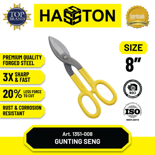 Hasston Gunting Seng 8" / Gunting Baja Ringan (1351-008)