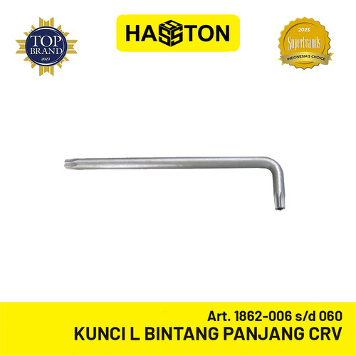 Hasston Kunci L Bintang Panjang CRV Lubang Tengah (T06 - T60) (1862)