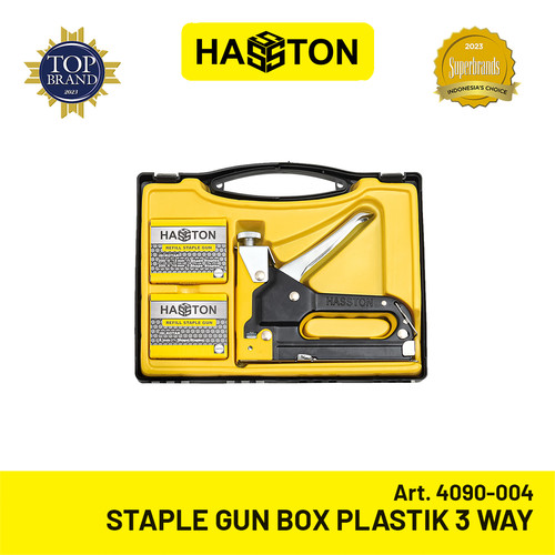 Hasston Staple Gun 3 Way + Isi / Staples Tembak Set (4090-004)