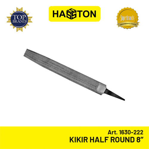 Hasston Kikir Besi Half Round - Bastard (Kasar) (12 pcs) 8" (1630-222)