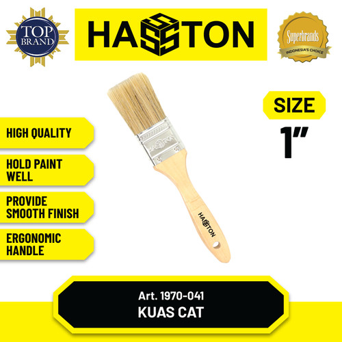 Hasston Kuas Cat Gagang Kayu / Brush Paint / Kuas Cat Tembok (1970)