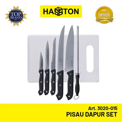 Hasston Pisau Dapur Set + Pengasah / Chef Knife Multifungsi (3020-015)