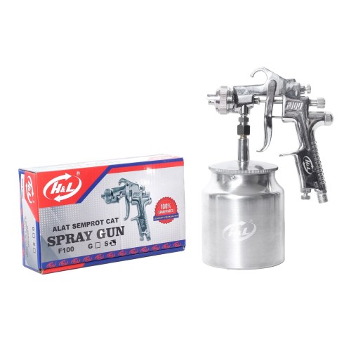 HL Spray Gun F100S H&L + Tabung Bawah