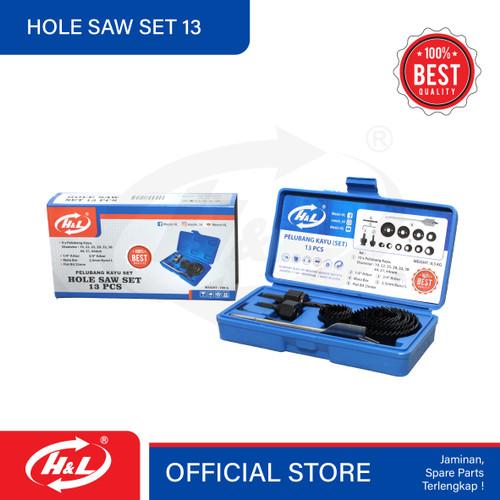 HL Hole Saw Kit Set 13Pcs Box Plastik