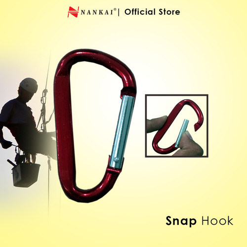 Gantungan Kunci Carabiner 6x60(5 pcs) Merah Nankai