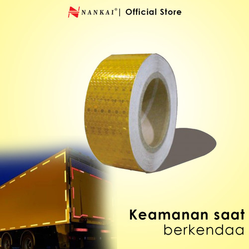 Sticker Reflective Kuning 2" x 45 Meter / Stiker Reflektif Nankai