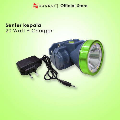 Senter Kepala LED 20 Watt + Charger