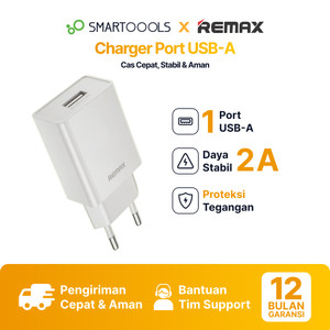 Wall Charger Kepala Adaptor Remax 2A 1 Port USB A