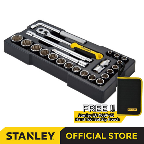 Stanley Socket Set SQ 1/2" 12pts Metric Set 23pcs STMT74726-8C